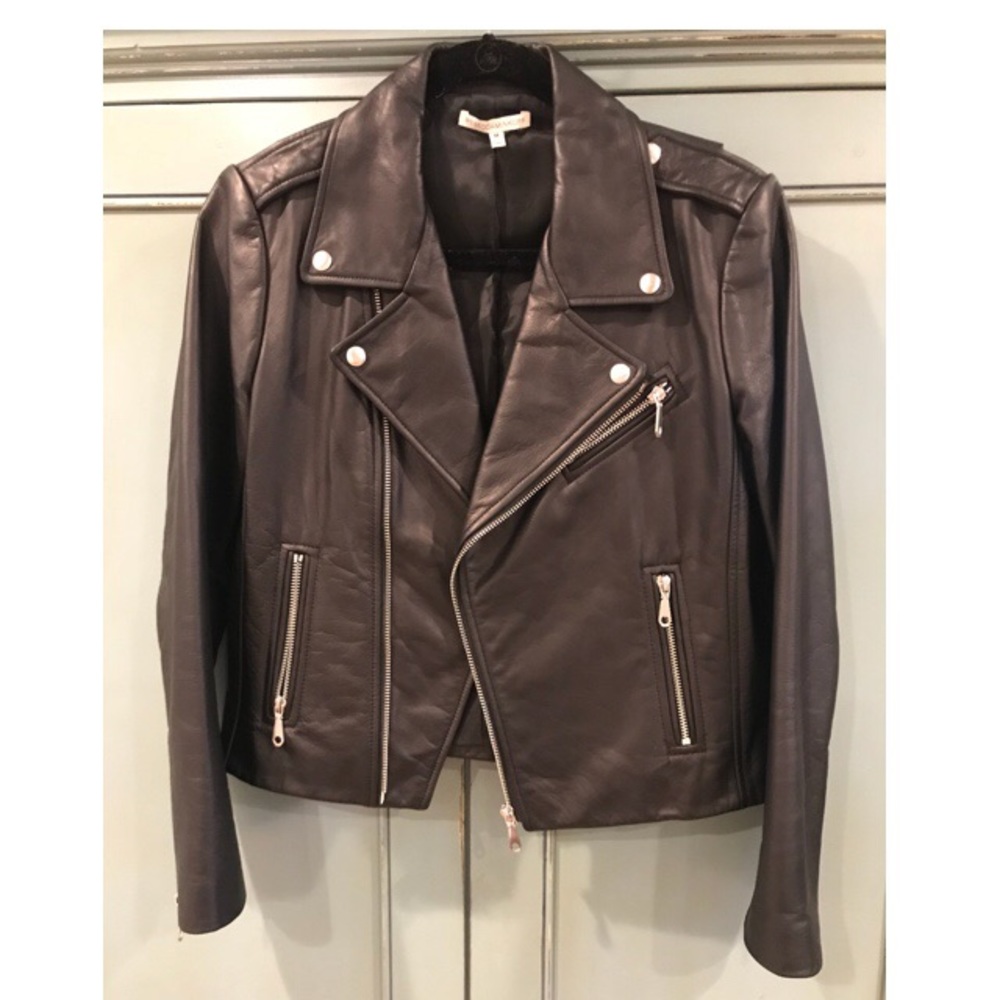 Rebecca Minkoff Black Leather Moto Jacket